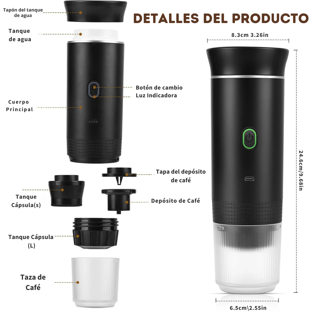 COFFEE MAKER PRO – CAFETERA PORTÁTIL 3 EN 1