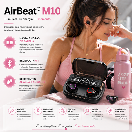Auricular Inalámbrico AirBeat® M10 de Largo Alcance 🎧