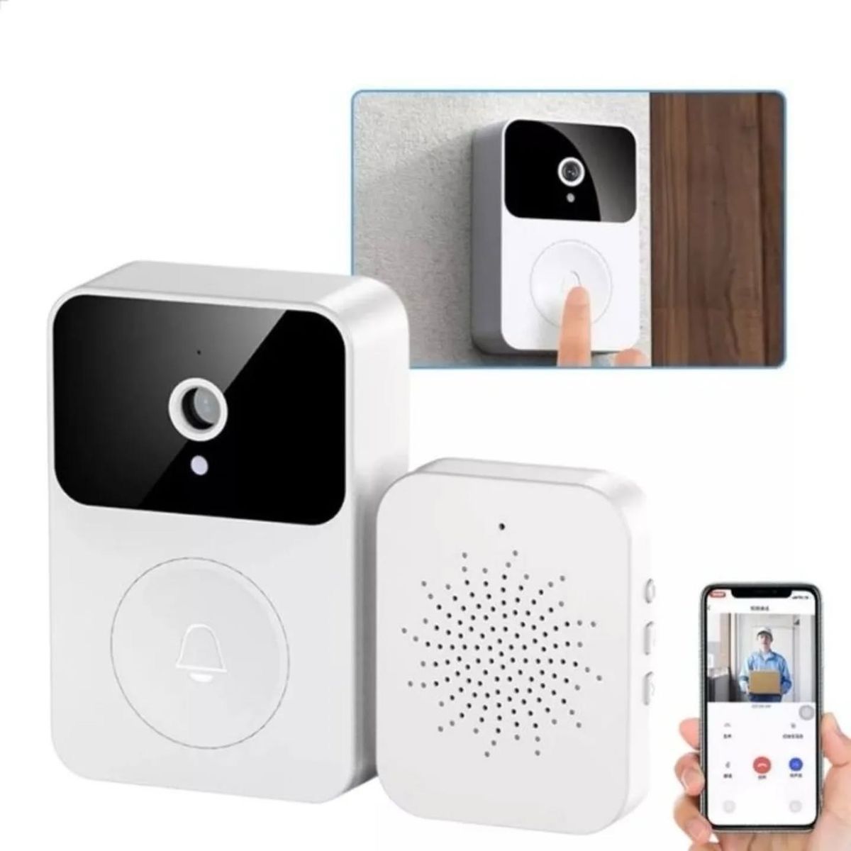 TIMBRE INALAMBRICO CON CAMARA ALTA RESOLUCIÓN FULL HD