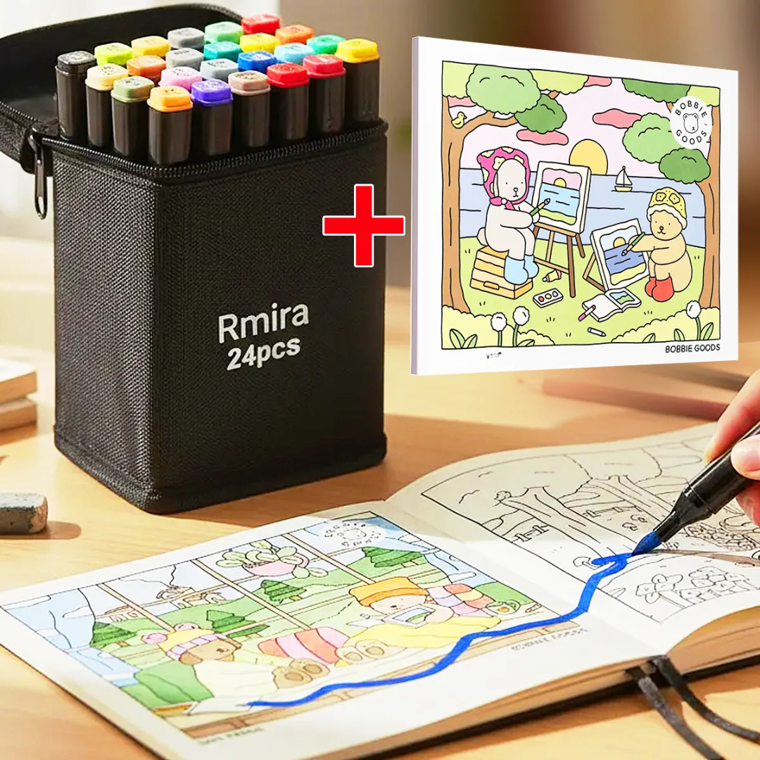 Kit Happy ColorArte® – El Mejor Libro de Colorir del Año 🎨