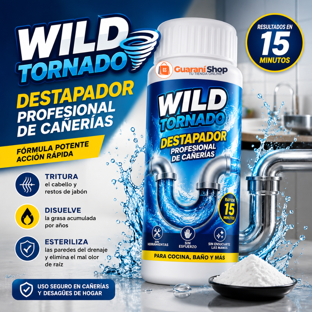 Destapador Profesional de Cañerías Wild Tornado®
