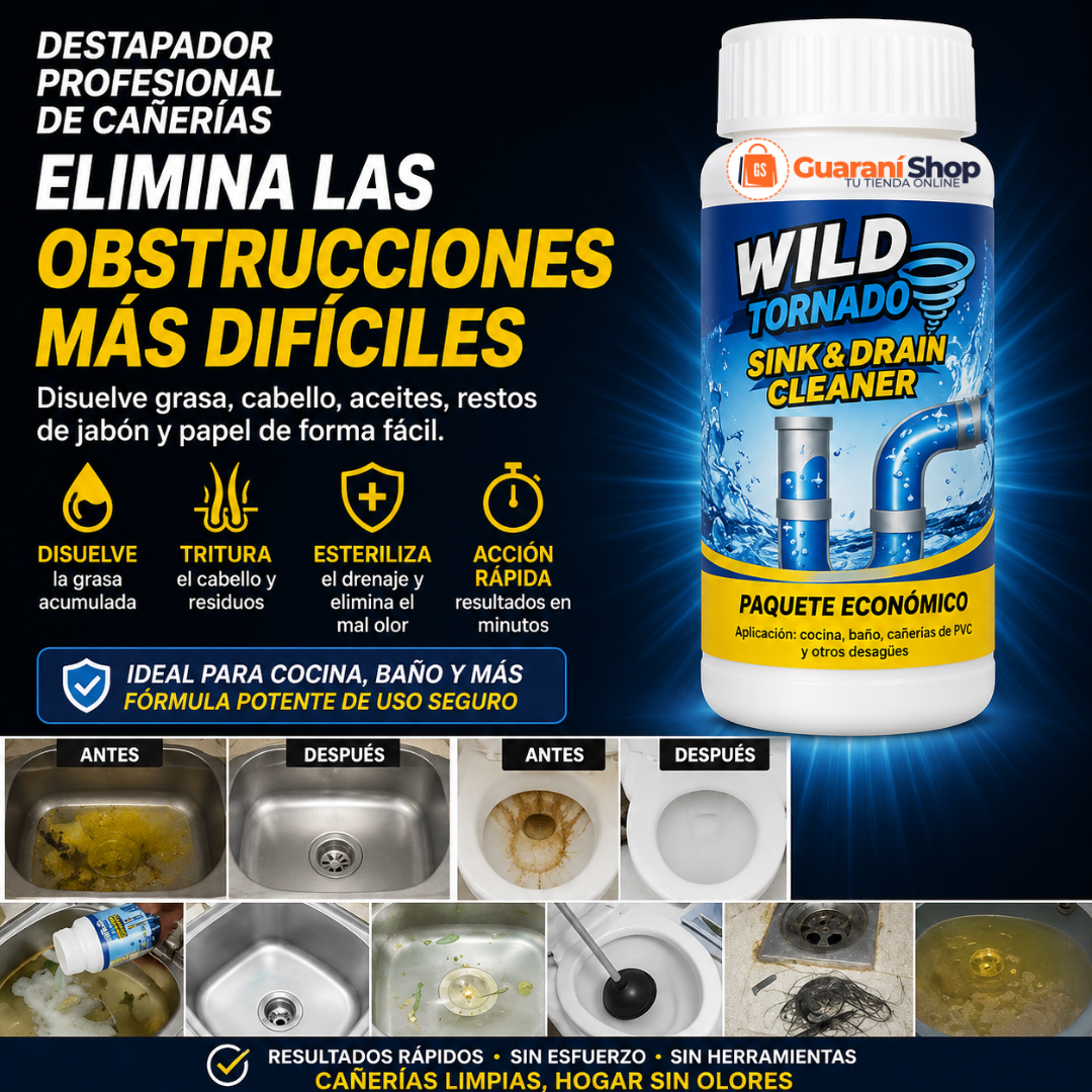 Destapador Profesional de Cañerías Wild Tornado®