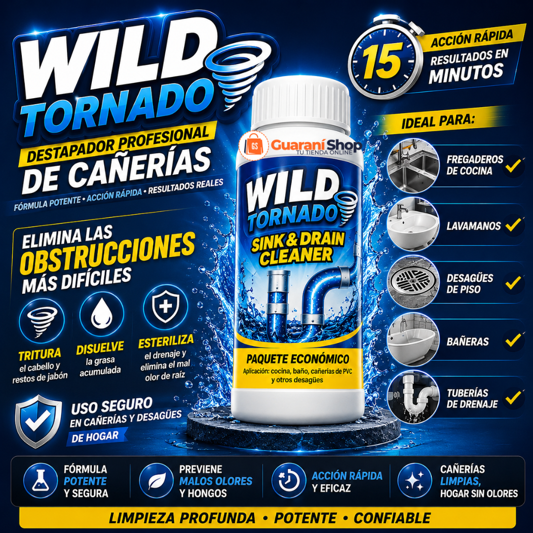 Destapador Profesional de Cañerías Wild Tornado®