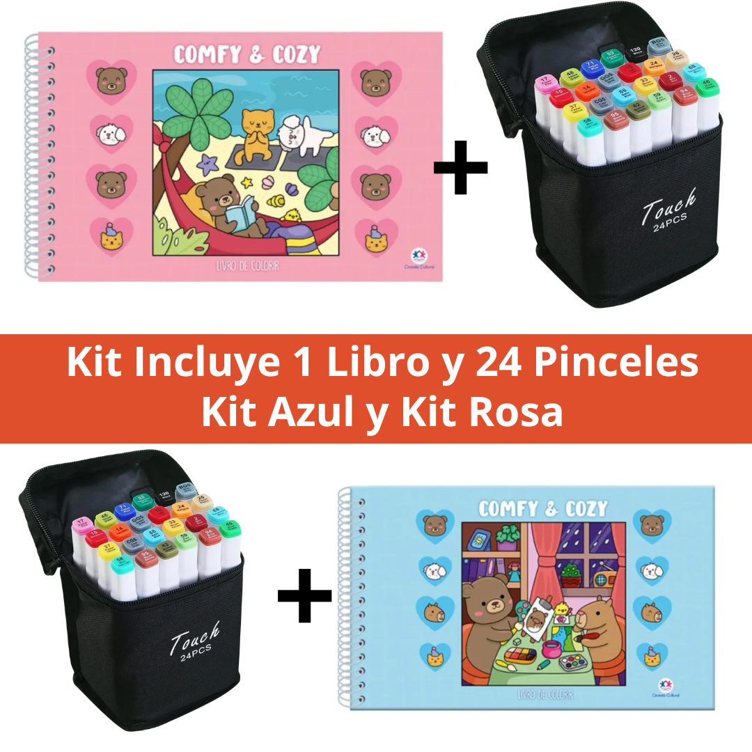 Kit Happy ColorArte® – El Mejor Libro de Colorir del Año 🎨