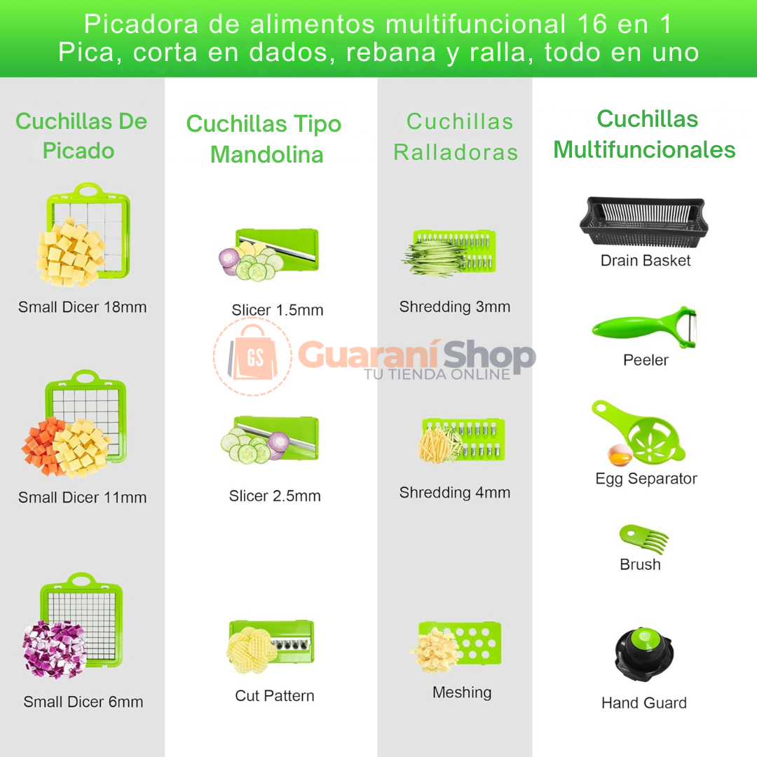 PicaChef Pro® – El Picador de Verduras Multifuncional