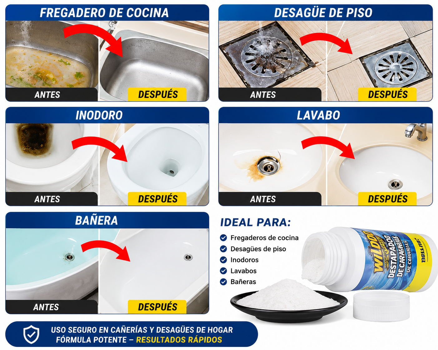 Destapador Profesional de Cañerías Wild Tornado®