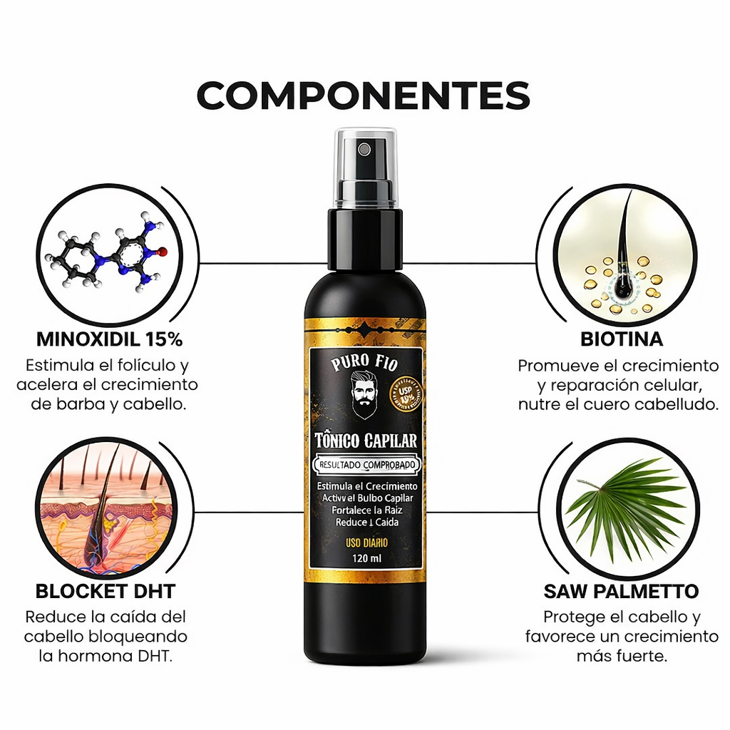PuroFio HairBooster® - Tónico de crecimiento Capilar y Barba
