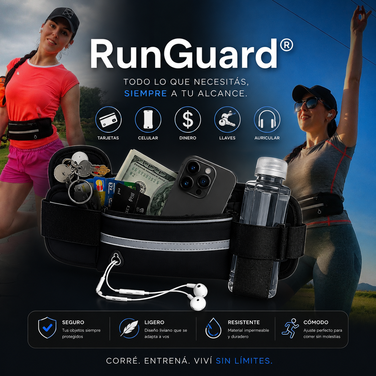RunGuard®  El Mejor Bolso de Correr Impermeable 🏃🏼‍♂️📱