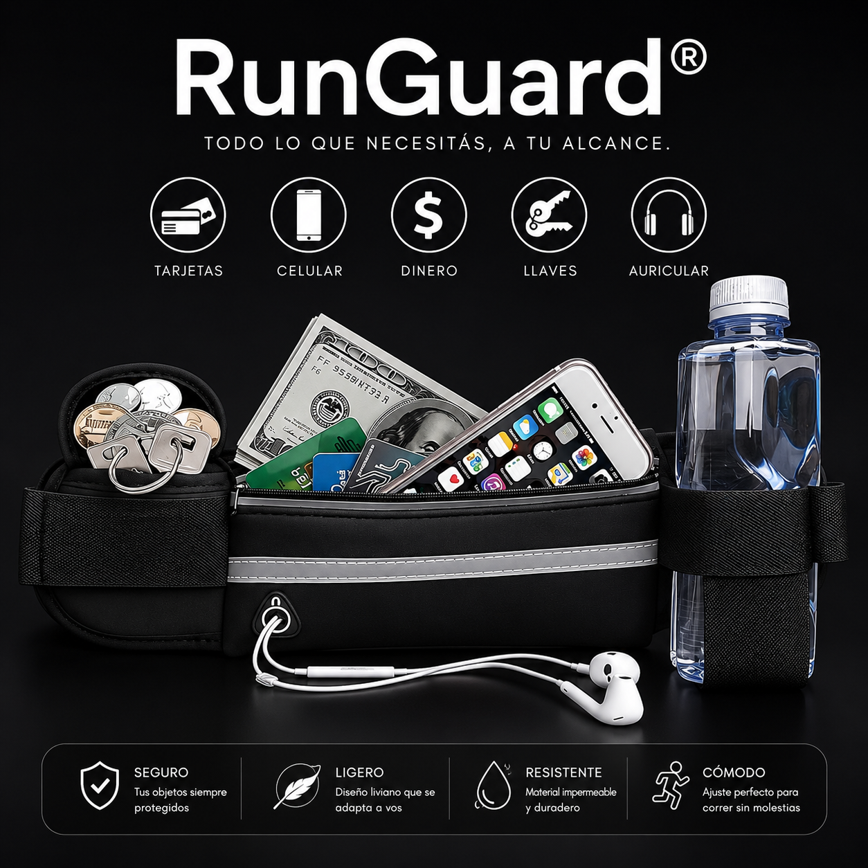 RunGuard®  El Mejor Bolso de Correr Impermeable 🏃🏼‍♂️📱