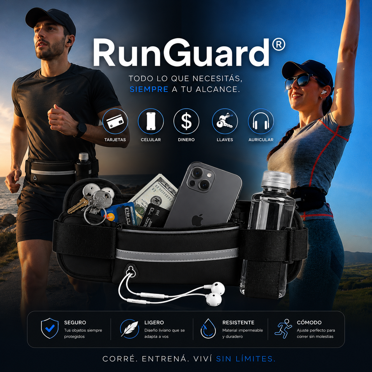 RunGuard®  El Mejor Bolso de Correr Impermeable 🏃🏼‍♂️📱