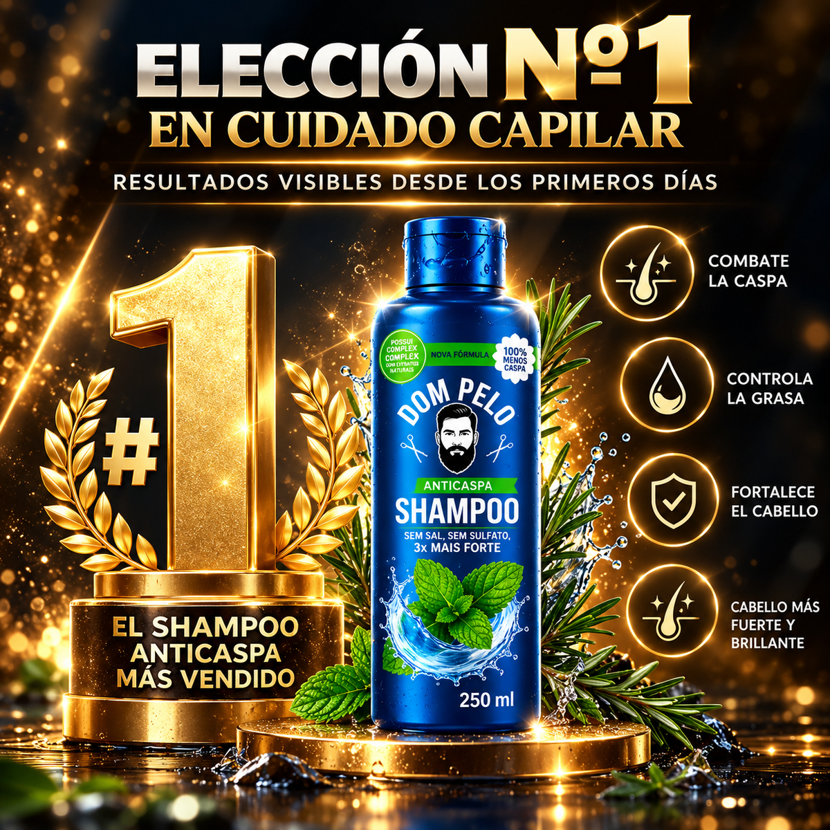 ¡Decile adiós a la caspa visible y Recupera el brillo de tu cabello desde el primer mes! 🔥😲