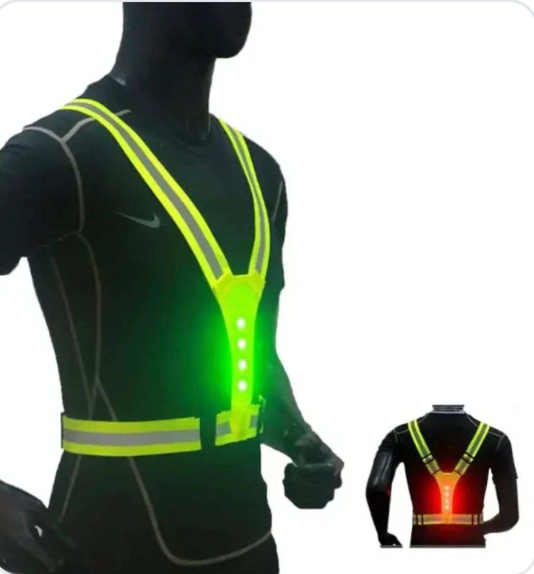 CHALECO REFLECTIVO DE LUZ LED PARA MOTO