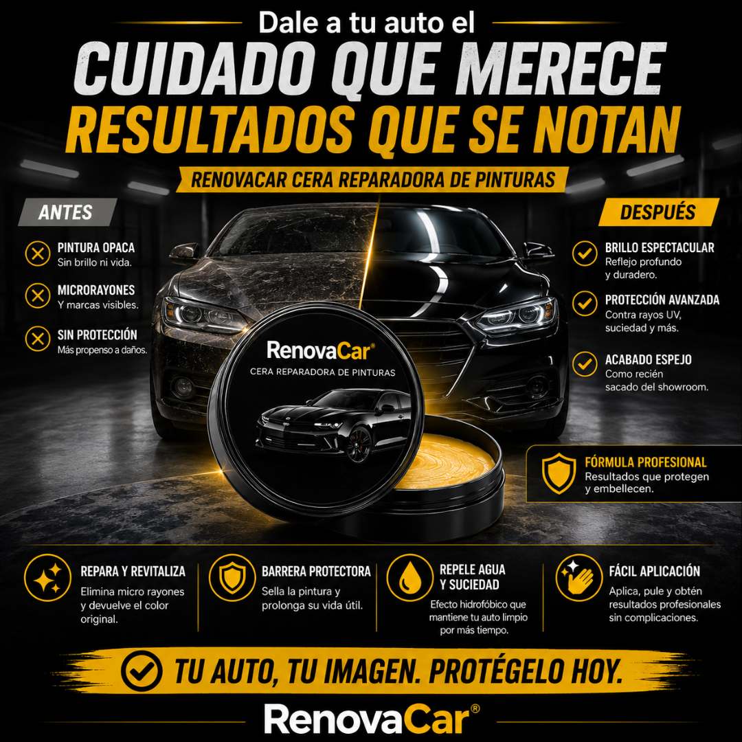 RenovaCar® – Cera para Cuidado de Pintura